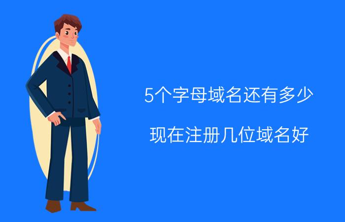 5个字母域名还有多少 现在注册几位域名好?四位3字母带1个数字还是五个字母好？